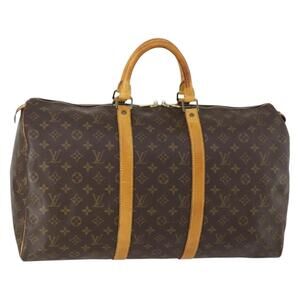 LOUIS VUITTON Monogram Keepall 50 Boston Bag M41426 LV Auth ep12311